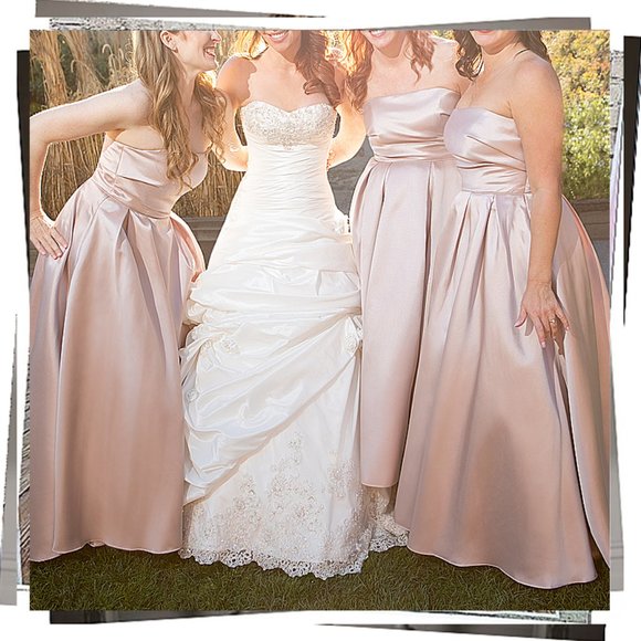 Satin Blush Special Occasion Ballgown w/ Full Skirt (6) by BHLDN - Picture 8 of 8